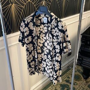 Zara men’s revere collar shirt in floral